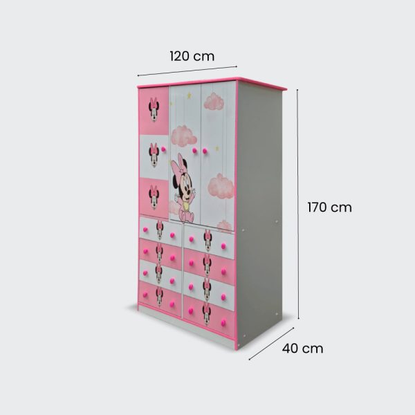Closet de 3 puertas y 8 cajones Baby Minnie - Imagen 4
