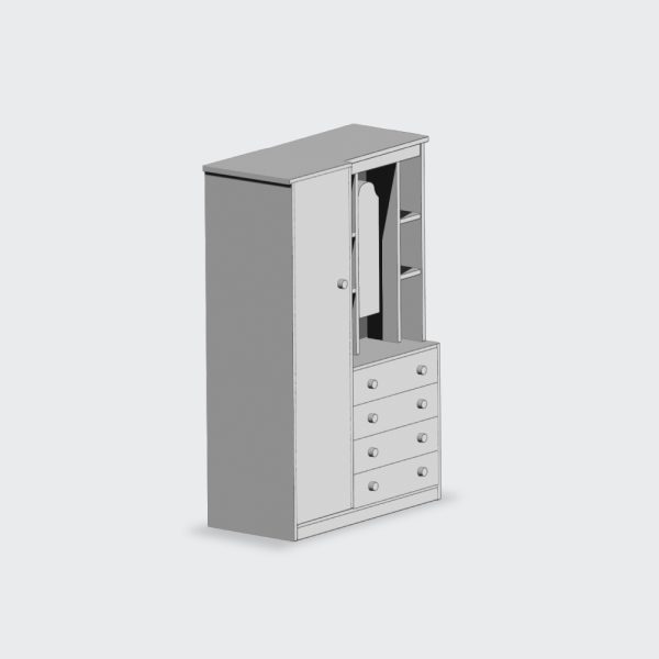 Peinador de 1 puerta 4 cajones personalizable
