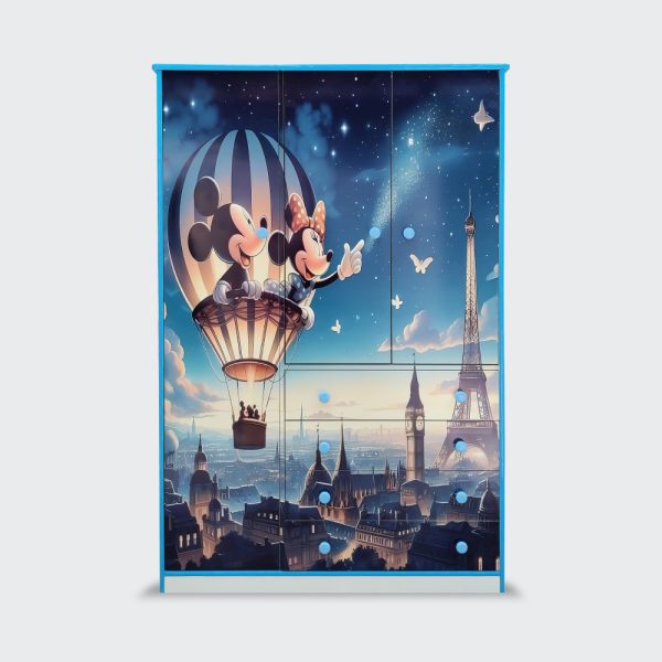 Closet de 3 puertas y 4 cajones Mickey y Minnie Paris