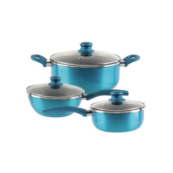 Batería Aluminio Titanio 6 Piezas con Wok Línea New Montecarlo