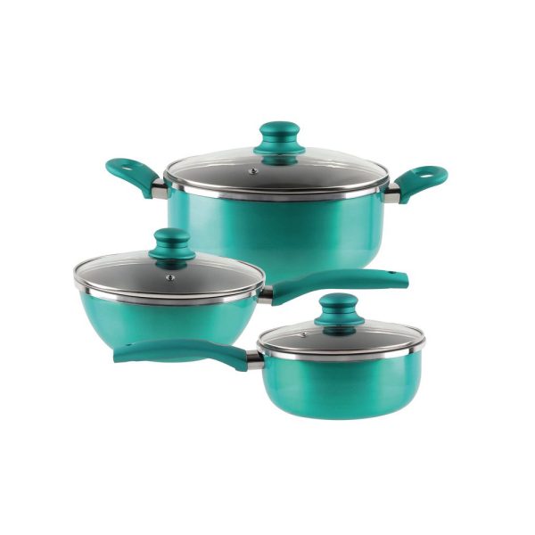 Batería Aluminio Titanio 6 Piezas con Wok Línea New Montecarlo - Imagen 2