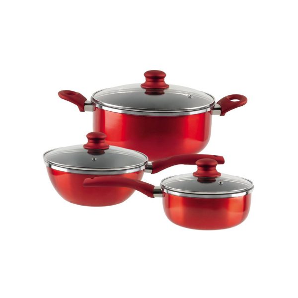 Batería Aluminio Titanio 6 Piezas con Wok Línea New Montecarlo - Imagen 4