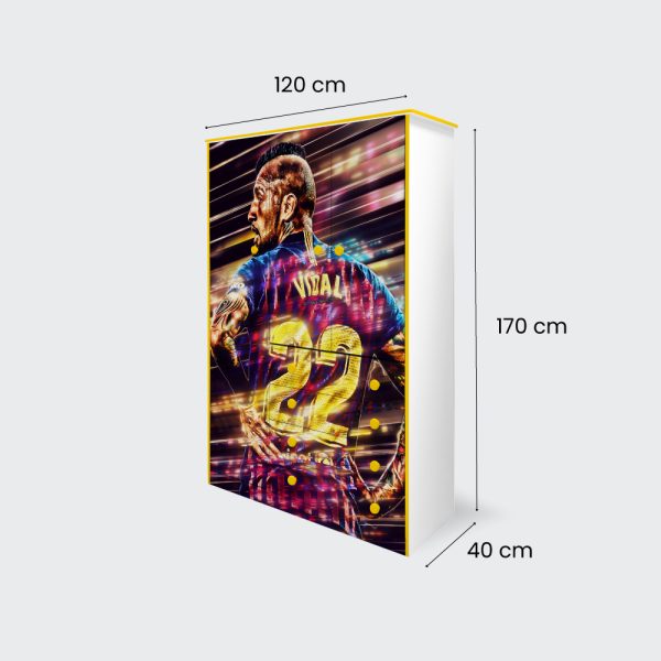 Closet de 3 puertas y 4 cajones Arturo Vidal Barcelona FC - Imagen 3