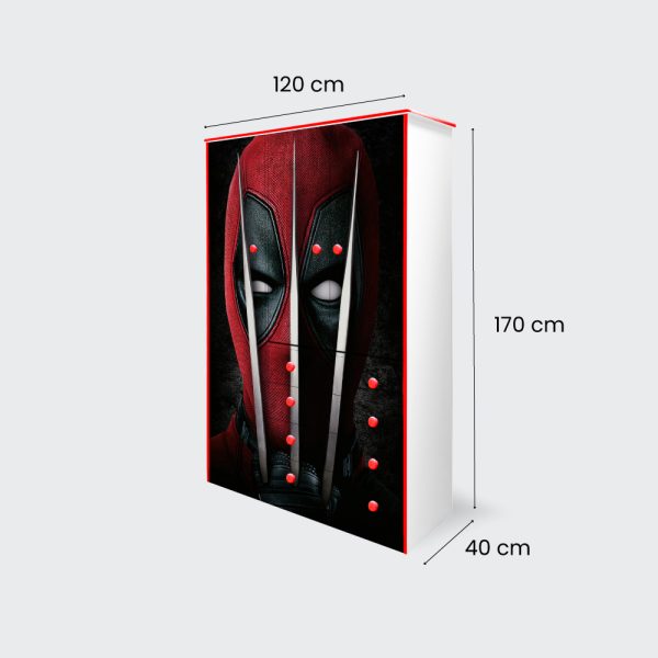 Closet de 3 puertas y 4 cajones Deadpool Wolverine's claws - Imagen 3