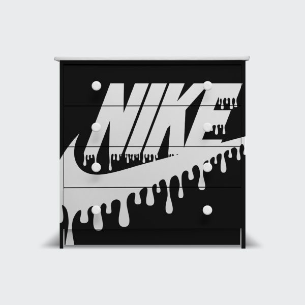 Cómoda de 4 cajones Nike black and white paint