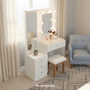 Tocador Hollywood doble espejo 4 cajones