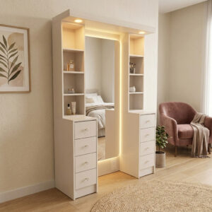 Tocador 8 cajones Espejo led Glamour